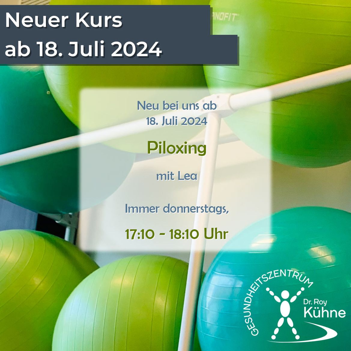 Piloxing - Neuer Fitnesskurs im Gesundheitszentrum ab 18. Juli 2024 mit Lea