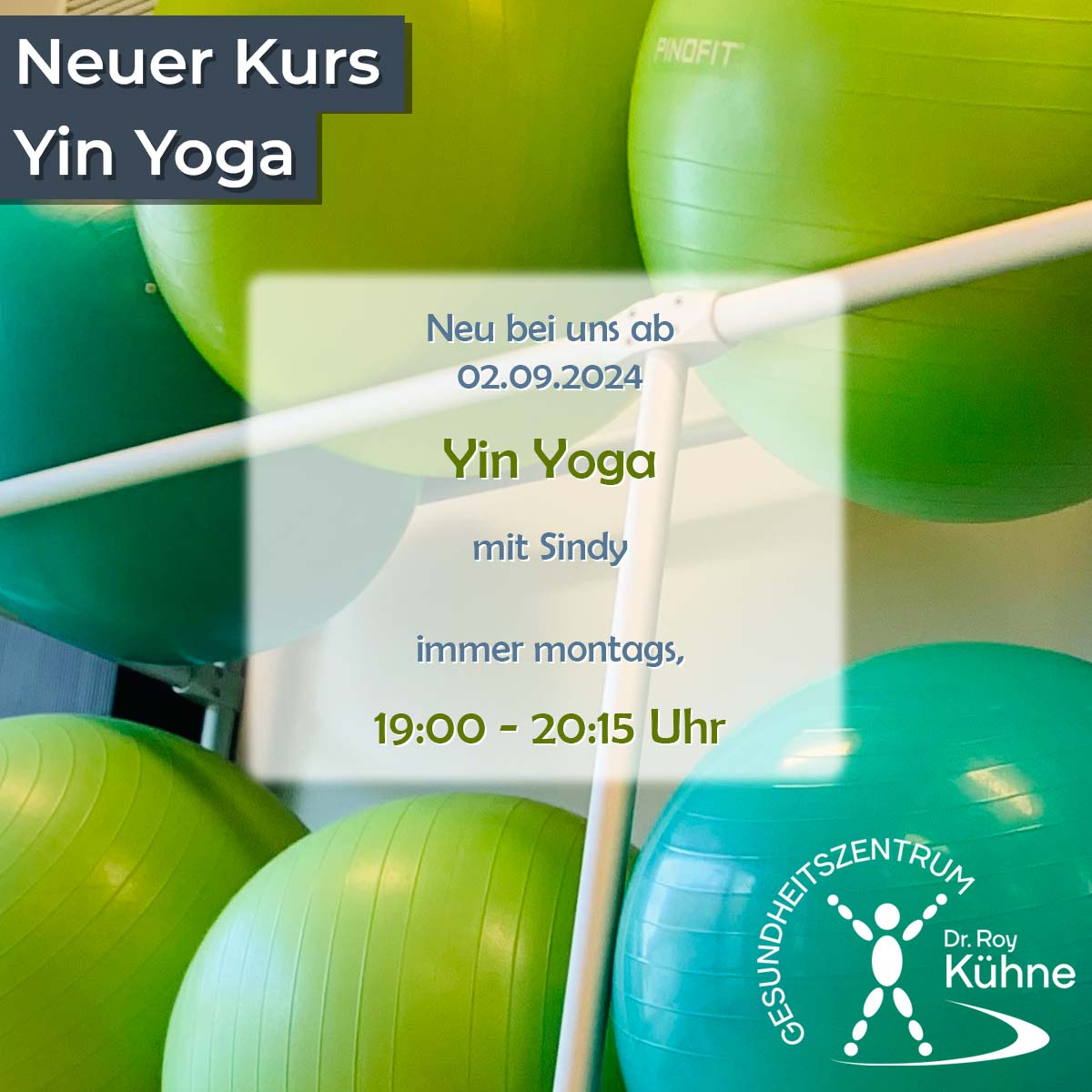 Yin Yoga mit Sindy neuer Kurs im Gesundheitszentrum